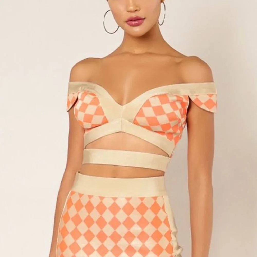 Checkered Past Mini Skirt 2pc Set - Picture 3 of 6